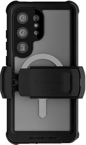 Ghostek Nautical S25 Ultra Waterproof Case with Belt Clip, Screen Protector and Camera Lens Cover Rugged Heavy Duty Magnetic MagSafe Compatible with Samsung Galaxy S25Ultra 2025 (6.9) (Clear)