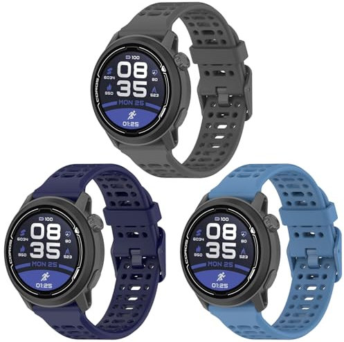 SUGARJAR 20mm Silikon Armband mit COROS PACE 2/APEX 2/APEX 42mm für Männer und Frauen