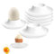 YSTrillion Eierbecher Set,6 Stück Eierbecher Lustig,Eierbecher Stapelbar mit Ablage,Egg Cups,Runde Eierbecher für Eier,Egg Holder Frühstück Eierhalter Hart Weichgekochten Eiern