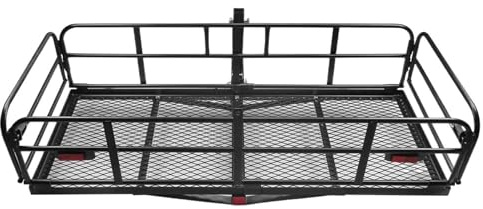 DZSQEGBX Porte-Bagages de Voiture 400 LB Convient Au Support D'attelage De Récepteur De 2 Po Porte-Bagages Pliable Panier À Bagages Arrière pour SUV pour Voyager Cross Barres Rail