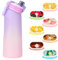 Formeupyaup Bottiglia d'acqua con 7 Cialde Aromatiche 700ML Senza BPA Borracce Tritan Cialde Aromi Frutta Profumate Borraccia Prova di Perdite 0 Calorie Tazza d'acqua con Cannuccia per Sport(pink-1)