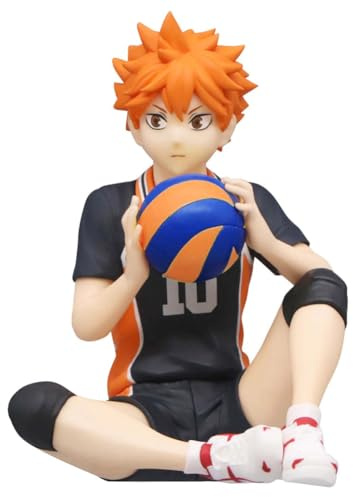 Noowye Anime Shoyo Hinata Figur Statue Shoyo Hinata Action Figuren Japanischer Volleyball Figure 12CM Sitzen Modell PVC Desktop Dekoration Ornamente