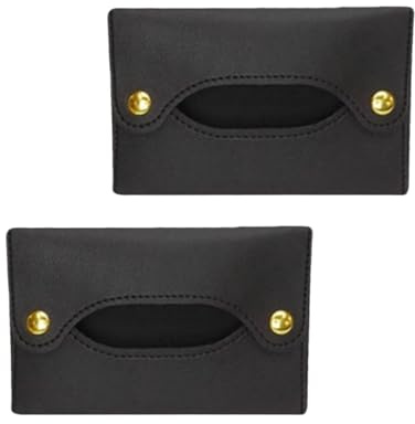 2 porta fazzoletti tascabili – Porta fazzoletti | Custodia da viaggio per fazzoletti | Porta fazzoletti | Porta fazzoletti | Custodia in pelle PU | Borsa per riporre fazzoletti | Nero