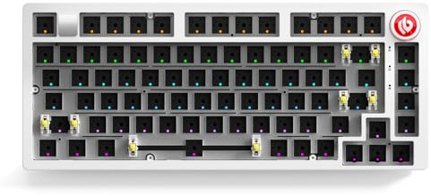 LEOBOG Hi75C Pro Wireless Mechanical Keyboard Kit 75% Barebones DIY Base | Aluminum Alloy Frame, Gasket Mount with Hot Swap, RGB Backlit & Volume Knob – Enhanced Custom Gaming Keyboard Build, 4000mAh
