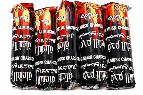 Sazoro Quick Light Charcoal Discs – 5 Rolls (50 Tablets) | Instant Lighting Coal for Shisha, Hookah & Incense