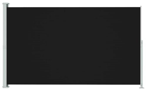 Xhnifbn Seitenschutz Markise Schwarz 180x300cm Balkon Sichtschutz UV-Polyester Automatik Garten Terrasse