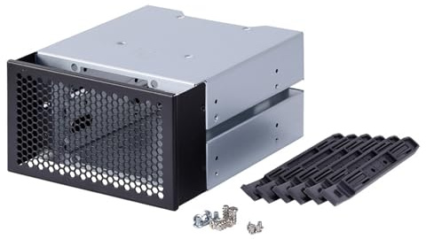 3 Bay 3.5inch Three Disc Hard Drive Cage 2 Chassis Drive Chassis Box Computer Expansion Storage Case Steel Cage