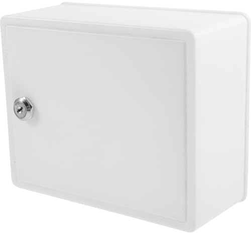 Roleader Small Insulated Plastic Milk Crate White Sturdy Wall Mounted Milk Storage Box with Lock for Outdoor