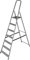 DRABEST Scaletta per Casa in Acciaio con Finitura Verniciata a Polvere e Piattaforma – Scaletta a 7 Gradini con Piattaforma – Scaletta Leggera – Scaletta Pieghevole per la Casa – 125 Kg – 52x219x8cm