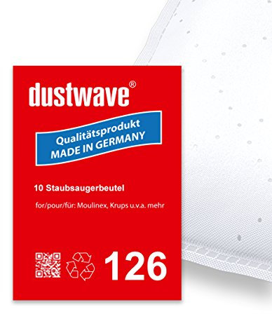 Dustwave® Lot de 10 sacs d'aspirateur compatibles avec Moulinex - 1000 SL nur/only Compact - Qualité supérieure - Fabriqué en Allemagne