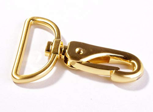Taschenkarabiner 40 mm gold Karabinerhaken Metall - Preis gilt für 1 Stück
