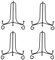 Tincogo (4 Piezas) Hierro Pantalla Soporte Negro Hierro Caballete para Libros de Cocina, Fotos, Platos Decorativos,Bowl,Placas, Tablets,8 Pulgadas