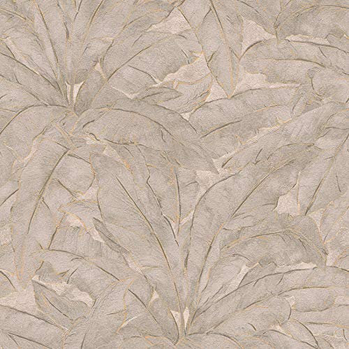 Vliestapete Dschungel-Tapete Tropische Tapete 369275 36927-5 Livingwalls Metropolitan Stories | Beige/Crème Grau Silber | Rolle (10,05 x 0,53 m) = 5,33 m²