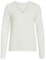 Vila Mujer Viril L/s V-Neck Knit Top-Noos Suéter Not Applicable, Alyssum Blanco, S