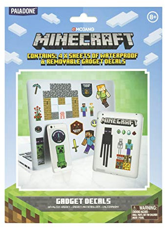 Paladone Minecraft-Gadget-Abziehbild– Wasserdichte und abnehmbare Aufkleber – Offizielles Lizenzprodukt