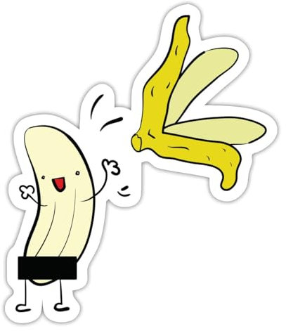 Spreadshirt Striptease Banane Zensurbalken Lustig Sticker Aufkleber, 10 x 10 cm, Mattweiß
