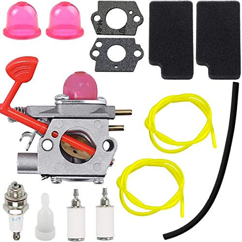 ZAMDOE Carburador WT-875 para soplador Craftsman Poulan Pro McCulloch Weedeater BVM200C BVM200VS P200C GBV325 P325 200 mph con Kit de Ajuste Filtro de línea de Combustible Filtro de Aire