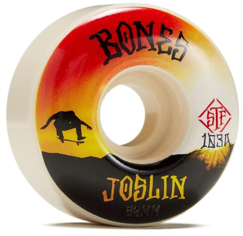 Bones STF Joslin Sunset Skateboard-Räder, 103 A, V1, Standard, Weiß, 54 mm