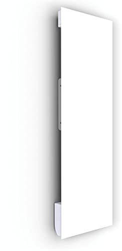 ILO/Radiateur Électrique Rayonnant Soufflant Mural / 1250W / +28 Motifs, Design Unique/Extra Plat Verre Trempé / IP44 / Orientation Verticale/Programmable, Éco, Silencieux/France/Blanc