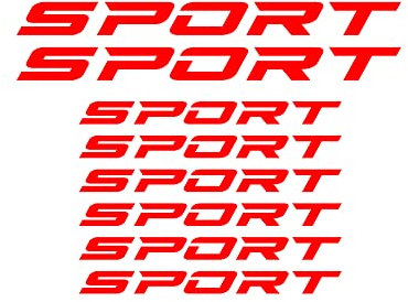 8 Stück Sport Aufkleber für Auto oder Motorrad - Rennsportfelgen Rückspiegel Sport Tuning Car Stripes Stripes - 3 Größen. Auto-Motorrad-Fahrrad-Roller (Rot)