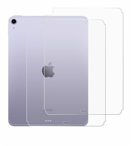 BROTECT (2 Stück Schutzfolie für Apple iPad Air 5 WiFi 2022 (Rückseite, 5. Gen.) Displayschutz Folie Ultra-Klar