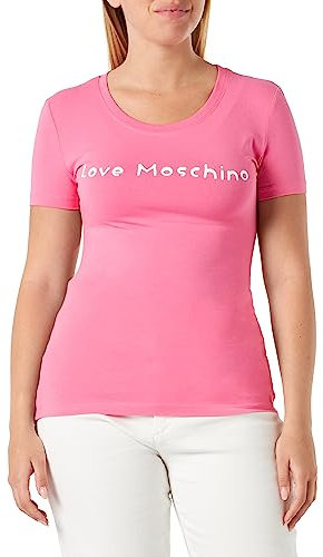 Love Moschino Camiseta de Manga Corta para Mujer, Fucsia, 44