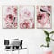 HMXQLW Rosa Pfingstrose Blumen Wandbilder Nordic Rose Bilder kunstdrucke Wohnzimmer Deko,Leinwandbilder Poster und Drucke Wandkunst Schlafzimmer Rahmenlos (3X30x40cm)