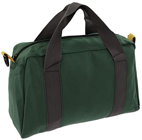 Wide Mouth Tool Bag, Canvas Tool Tote Bag Storage Handbag with Large Capacity, Waterproof, Ideal for Car Repair Carpentry(36cm/14in)