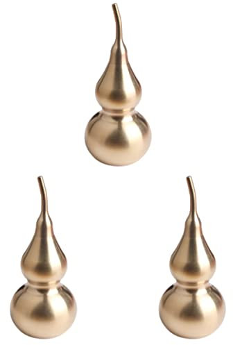 Garneck 3pcs Delicate Pure Gourd Ornament Unique Gourd Craft Adornment for Desktop Decor Creative Craft Decor for Festive Table Decorations