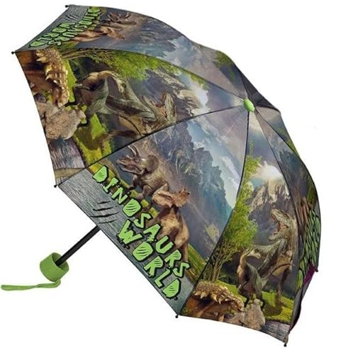 Coriex Dinosaurs World Faltbarer Regenschirm, mehrfarbig