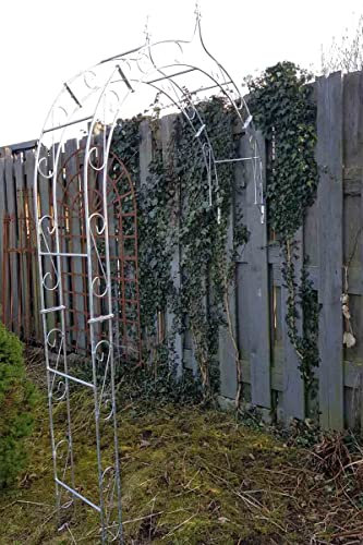 KUHEIGA Wandrosenbogen Metall/Wand - Rosenbogen 10mm Massiveisen! Breite 120cm Rost