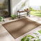 Taracarpet In- & Outdoor Teppich Wetterfest Wohnzimmer Balkon Küchenteppich Flachgewebe sisaloptik meliert Einfarbig Uni braun 080x150 cm
