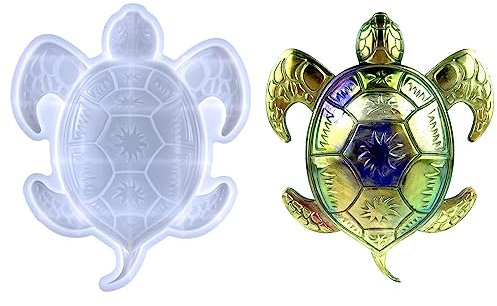 Moule en silicone 3D en forme de tortue de mer - Moule en résine époxy pour décoration murale - Pour décoration de maison, de bureau