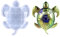 Moule en silicone 3D en forme de tortue de mer - Moule en résine époxy pour décoration murale - Pour décoration de maison, de bureau