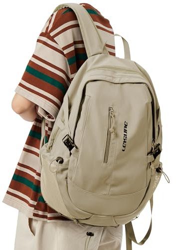 suradar Schulrucksack Teenager, Causal Travel Schultaschen 14 Zoll Laptop Rucksack für Mädchen im Teenageralter Leichter Rucksack Wasserabweisend Bookbag College Boys Men Work Daypack, Khaki