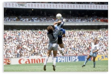 MAHWER Diego Maradona – Fußballspieler-Poster, Leinwand-Poster, Wandkunst, Dekordruck, Bild, Gemälde für Wohnzimmer, Schlafzimmer, Dekoration, ungerahmt, 30 x 45 cm