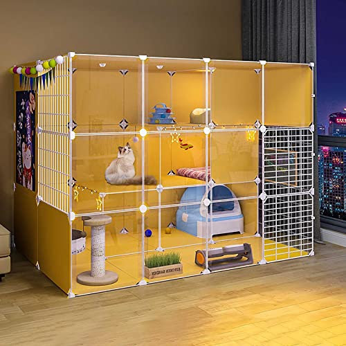 Katzenkäfig, Katzenkäfig, Outdoor, Katzenkäfig, Kätzchen, Laufstall, Käfig, Frettchen, Katzengehege, Kaninchenkäfig, abnehmbarer Katzenkäfig, verschiedene Größen – ideal für 1–4 Katzen (AT 140 x 90 x