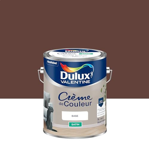 Dulux Valentine Crème de Couleur - Peinture multi-supports intérieure - Satin Truffe Gourmande 5 L