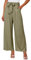 NIMIN Leinenhose mit weitem Bein für Damen, hohe Taille, Palazzo, Business-Casual-Hose mit Taschen, Graugrün, Groß