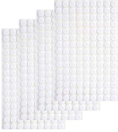 Wosyoodo 540 Pezzi Tondini Adesivi Tondo, 270 Coppie 10mm Adesivo Tondo Punti Autoadesivi, Biadesivo Tondo, Tondini Autoadesivi Rotondi, per Decorazioni da Parete, Foto, DIY, Arti Mestieri