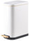 ELPHECO Bote de basura con pedales de cocina (13 L, blanco)