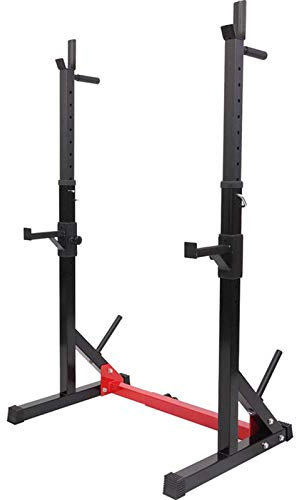 Bench Press Adjustable Barbell Rack Squat Stand with Chin-up bar and Barbell disc Rack Multi-Function Squat Rack dip Station Bench Press Home Gym Fitness Maximum Load 300 kg