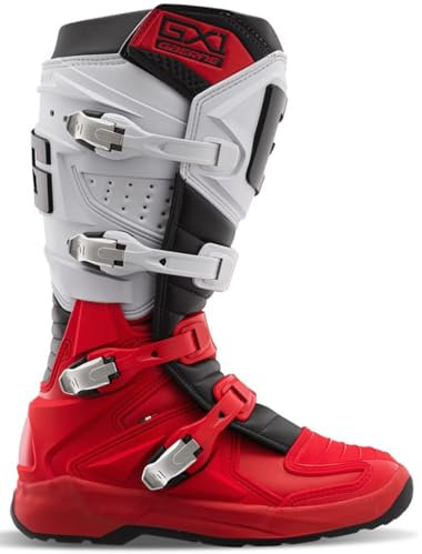 Gaerne GX-1 Evo Light World - Stivali da motocross, bianco/rosso, 43 EU