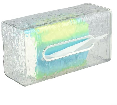 Elegante Taschentuchbox mit wassergeriffelter Textur, Wandhalterung, Organizer für Waschlappen in Toiletten und Badezimmern (Basics)