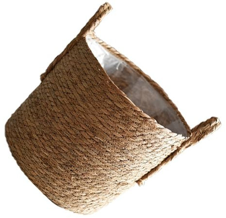 QOKLIYUI Natural Woven Basket Convenient Baskets Brown Stylish Log For Indoor In Wicker Plant Basket With For Baskets Wood, Tuba, 35 * 30 * 39CM