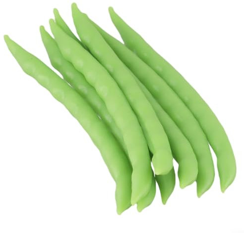 GLFLOW Verduras artificiales de judías verdes, decoración realista de plástico, accesorios de exhibición de cocina, comedor, hogar, jardín, decoración de mesa