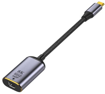 YMY USB C Konverter (Quelle) auf Mini DP, weiblicher Adapter 8K 60Hz Typ C auf Mini Displayport (Mini DP Kabel 8K60HZ 15cm)