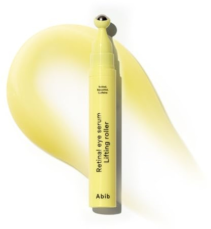 Abib Retinal Eye Serum Lifting Roller 0.5 Fl Oz,15ml | Anti-Aging Eye Applicator for Wrinkles, Puffiness, Dark Circles with Caffeine & Bakuchiol for Under Eyes | Travel Size Skincare Essential