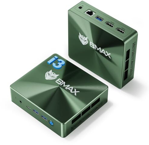 BMAX Mini PC B6 Plus, Intel Core i3-1000NG4(hasta 3,2GHz), 12GB DDR4 RAM 512GB SSD NVMe, Win-11 Pro Triple Pantalla,Dual HDMI y Tipo-C, WiFi, BT, Mini Ordenador para Oficina, Hogar, Estudios