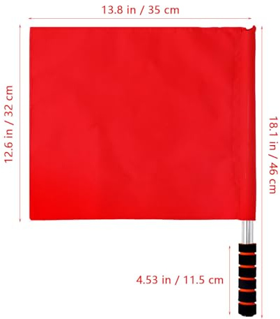 IMIKEYA 4 bunte Schiedsrichter-Handflaggen für Wettbewerb und Sportsignale, rot, gelb, blau, grün, winkende Flaggen für Fußball-Schiedsrichter und Fan-Cheering